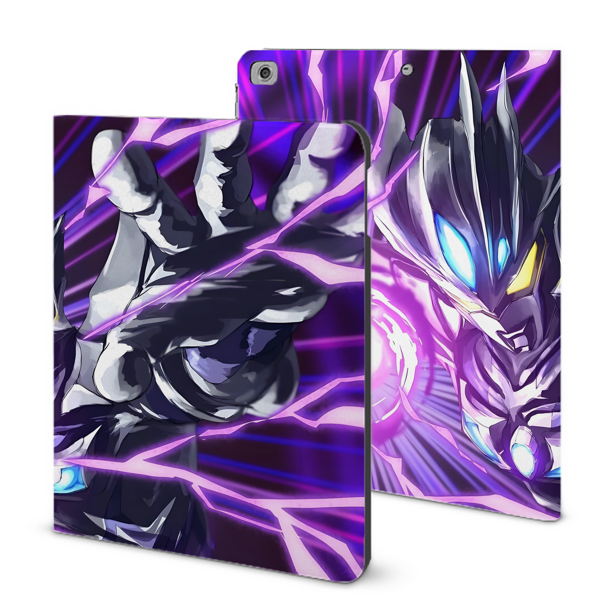（画像用） ウルトラマン Ultraman IPad ケース ブック型 PUレザー TPU 耐衝撃 軽量 薄型 ペン収納なし 全面保護 IPad 各モデル対応